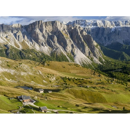 The Dolomites in the valley of Val Gardena in South Tyrol, Alto Adige. Italy Print Wall Art By Martin