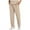 Khaki, variant on Busydd Scrub Pants for Men Solid Color Elastic Waist Scrubs for Men Comfy Stretch Drawstring Work Pants for Men Fashion Straight Leg Uniform Scrubs with Pockets M