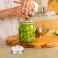 thumbnail image 3 of Glass Fermenting Weights Fermentation Pickle Can Lids Heavy Stone Wide Mouth, 3 of 6