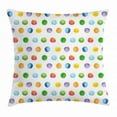 thumbnail image 1 of Watercolor Throw Pillow Cushion Cover, Abstract Brush Stroke Polka Dots Grunge Geometric Pattern Spotted Background, Decorative Square Accent Pillow Case, 24 X 24 Inches, Multicolor, by Ambesonne, 1 of 2