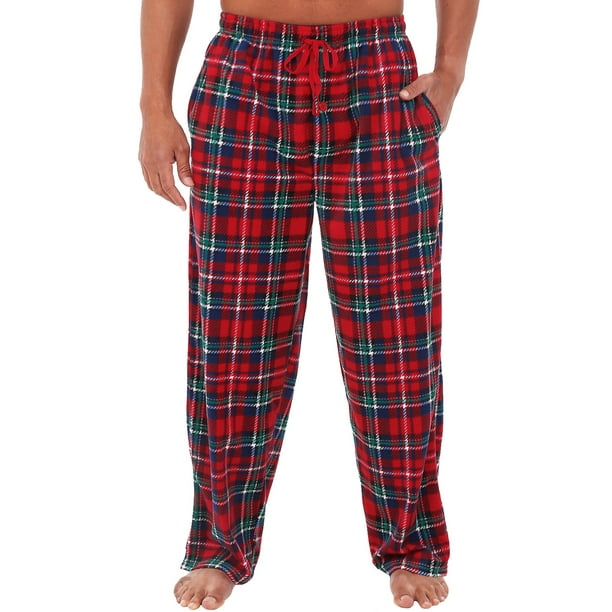 Alexander Del Rossa Mens Warm Fleece Pajama Pants Long Lounge Bottoms