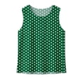 thumbnail image 5 of Wenini Womens Tank Tops Polka Dot Sleeveless Round Neck Loose Casual Summer Basic Top Lightweight Soft T-Shirt, Green XXL, 5 of 7
