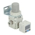 thumbnail image 1 of Regulador De Vacío Neumático, SMC -100 A -1,3 KPa Regulador De Presión De Aire ABS De Fácil Operación Con Manómetro Digital Para Secadora, 1 of 7