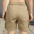 thumbnail image 4 of CHUMUD Cargo Shorts for Women Quick Dry High Waist Drawstring Work Shorts Multi Pockets, 4 of 6