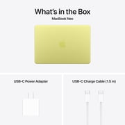 Apple MacBook Neo 13-inch Apple A18 Pro chip with 6‑core CPU and 5‑core GPU, 8GB, 512GB SSD, Touch ID, Magic Keyboard - Citrus