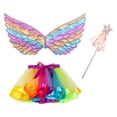 thumbnail image 3 of Girls Fairy Costume Set for Photography Prop Ballet Dance Performance Role Play Colorful, 3 of 9