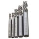 thumbnail image 1 of Juego de 5 brocas HSS de vástago recto y 4 ranuras de 4/6/8/10/12 mm para fresadoras CNC., 1 of 5
