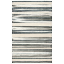 SAFAVIEH Kilim Leslie Striped Area Rug, Ivory/Charcoal, 5' x 8'