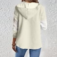 thumbnail image 5 of RongHuan Sweatshirt for Women Color Block Drawstring Lightweight Hoodies Zip Up Long Sleeve Jackets, 5 of 9