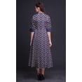 thumbnail image 3 of Bimba Check Ladies Button Down Print Dress A-Line Cocktail Party Shirt Dress-X-Large, 3 of 5