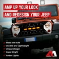 thumbnail image 3 of AMERICAN MODIFIED Grille 07-18 Jeep Wrangler JK w/ Amber LED, White/Black, 3 of 12