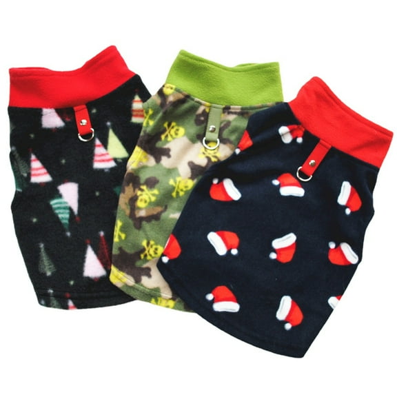 Dog Fleece Vest Winter Cozy Warm Sleeveless Jacket, Reversible Plaid Sherpa Vest for Small Dogs, Holiday Apparel (Size: XS to XXXL) 1PC