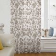 thumbnail image 6 of Farmhouse Brown Sheer Curtains 108 Inches Extra Long, Vintage Flower Leaf Botanical Plant Light Filering Curtains, Privacy Drapes Simi Floor to Veiling Curtain for Living Room Large Window Treatment, 6 of 9