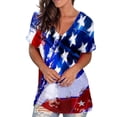thumbnail image 1 of Birdeem T-Shirts à Col Rond pour Femmes à Imprimé, Manches Courtes, T-Shirt Blouse, Hauts Amples, 1 of 1