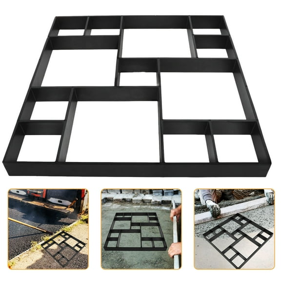 MLINS Garden Step Stone Mold for Yard Accessory 1 Set Cement Molding Tool Hollowed Pavement Mold for Lawn and Pathway