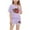 Purple, variant on BXSRUTA Boys and Girls Kids 2 Piece Summer Outfit Casual Short Sleeve Round Neck T-Shirt with Printed Shorts Set