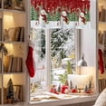 thumbnail image 3 of Valances for Windows Christmas Snowman Rod Pocket Cafe Window Treatments Valance Curtains for Kitchen Bathroom Laundry Basement Windows 54"x18", 3 of 7