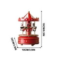 thumbnail image 3 of ABPWLY Toys Classic Carousel Wooden Music Box Kid Room Decoration Gift Christmas Horse Roundabout Home Decor Kids, 3 of 5