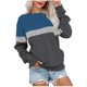 thumbnail image 2 of Puntoco Moda Mujer Jersey Cuello Redondo Manga Larga Color Blusas Suéter tops Puntoco Puntoco-3425, 2 of 7