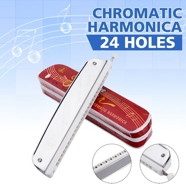M1015 Tower 24 Holes Silver Chromatic Scale C Adult harmonica