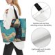 thumbnail image 3 of Balery Blue Watercolor Duck Bolsa Tote Estilo Estético con Cremalleras, Bolsa de Hombro, Bolsa de Compras Grande y Plegable, 3 of 8