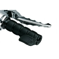 Kuryakyn 6340 Premium ISO Handlebar Grips for Throttle and Clutch: Universal Fit for Motorcycles with 1" Diameter Bars, Gloss Black, 1 Pair