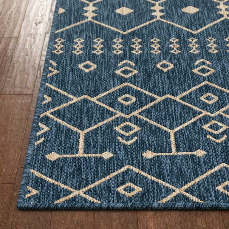 12'x24' - Ocean Blue - Indoor/Outdoor Area Rug Carpet, Runners with a Light  Weight Fabric Backing