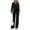 black, variant on PRETTYGARDEN Women's 2 Piece Outfits Casual Lapel Half Zip Sweatshirts and Wide Leg Pants Tracksuit Sets
