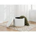 thumbnail image 4 of Remuda Boucle Upholstered Round Storage Ottoman Ivory, 4 of 6