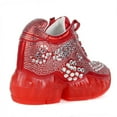 thumbnail image 3 of Anthony Wang Hidden Wedge Clear Sole Sneakers in Red, 3 of 3