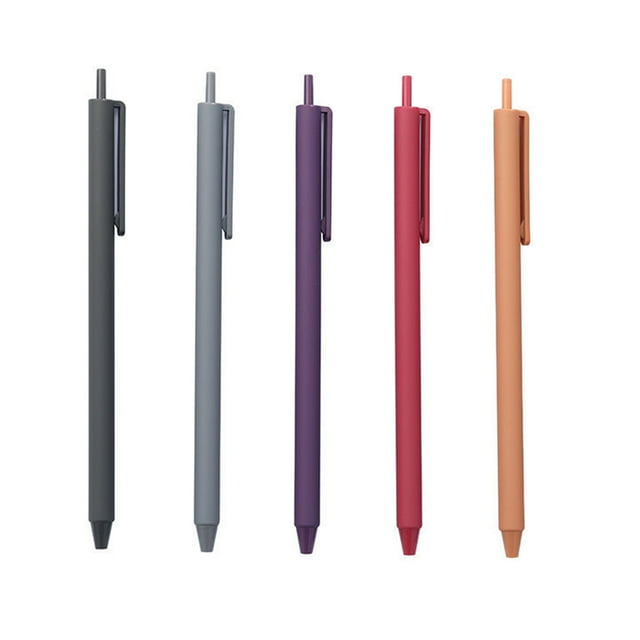 Amdohai Ensemble de 5 Stylos Gel Couleur Stylo à Encre Gel Rétractable Mine 0,5 mm Séchage Rapide Couleur