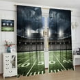 thumbnail image 4 of Football Curtains Boys Bedroom Room Curtains Sports Kids Arena Stadium Men''s Room Blackout Curtains 42x63 Inches 2 Panels, 4 of 6
