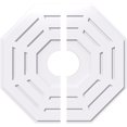 thumbnail image 1 of Ekena Millwork CMP32WN2-07000 32 Po OD x 7 Po ID Carré Westin Architectural Grade Médaillon de Plafond Contemporain PVC - 2 Pièces, 1 of 1