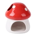 thumbnail image 1 of Milaget Ceramic Hamster House Cute Guinea Pig Hideout for Rats Dwarf Hamster Gerbils Red, 1 of 9