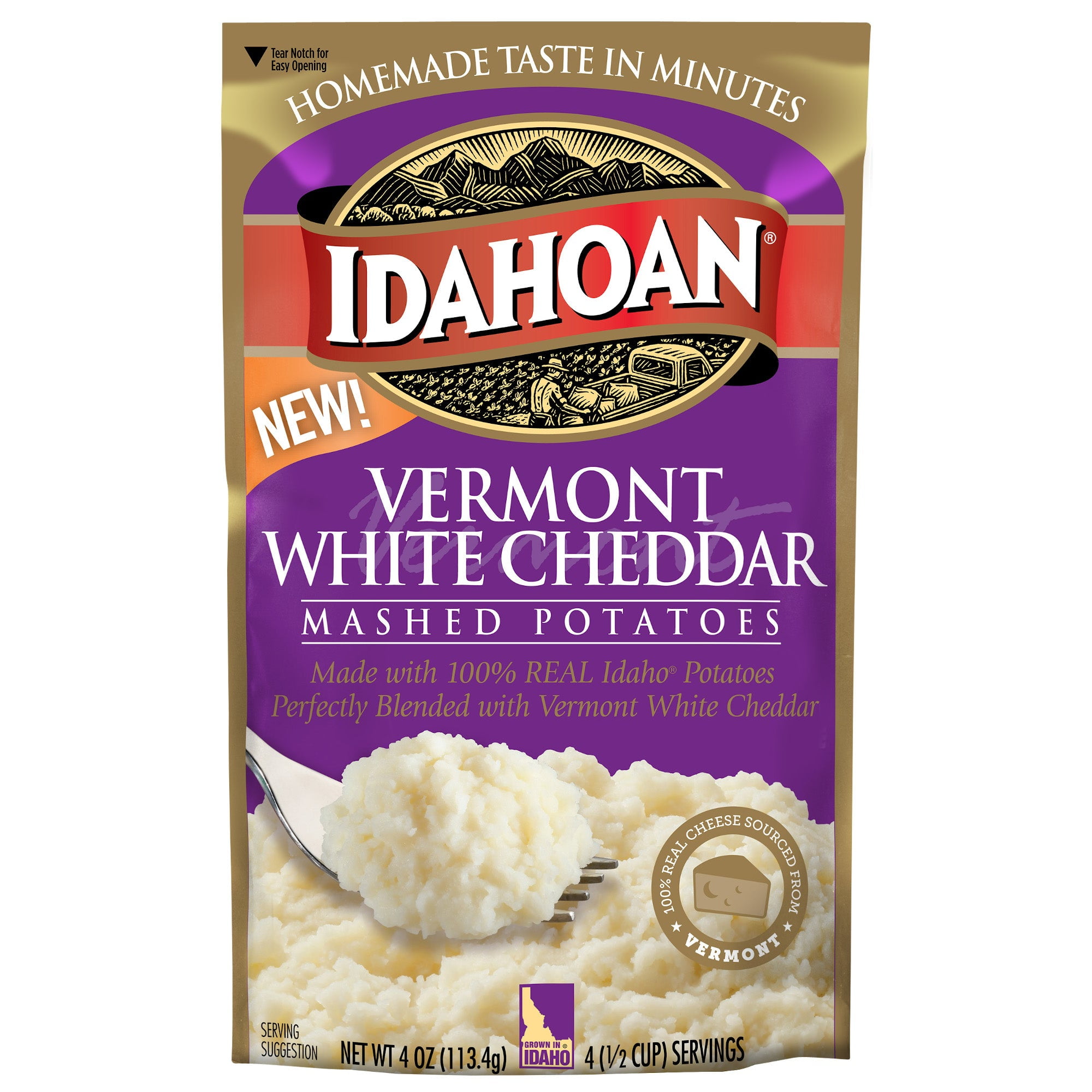 Idahoan® Vermont White Cheddar Mashed, 4 oz (Pack of 12)