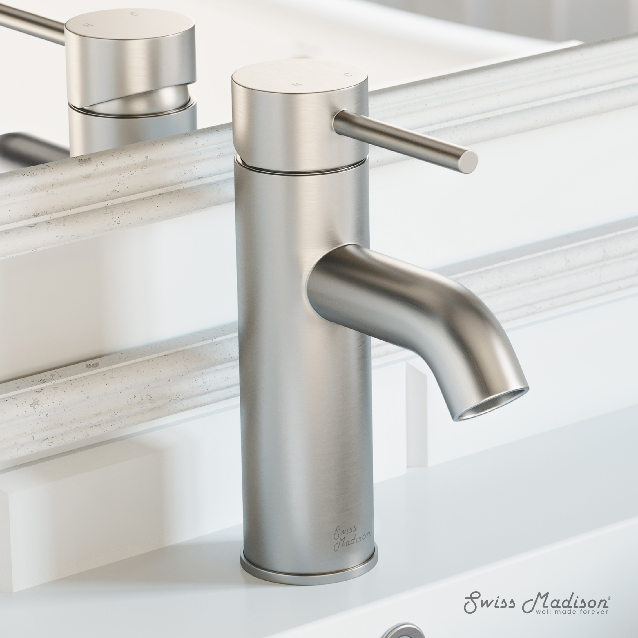 Ivy Single Hole, Single-Handle, Bathroom Faucet in Brushed Nickel