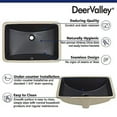 thumbnail image 4 of DeerValley DV-1U0086 Ally Undermount Bathroom Sink 21'' x 15'' Rectangular Bathroom Undermount Sink Vitreous China Bathroom Sink with Overflow, Matte Black, 4 of 7