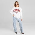 thumbnail image 3 of Women's Gameday Couture White Kansas City Chiefs Sweet Play Oversized Premium Drop Shoulder Sweatshirt, 3 of 5