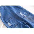 thumbnail image 5 of KIDSCOOL SPACE Baby Toddler Ripped Denim Jumpsuit, Cute 4 Pockets Elastic Legs Overalls,Blue,3-4 Years, 5 of 7