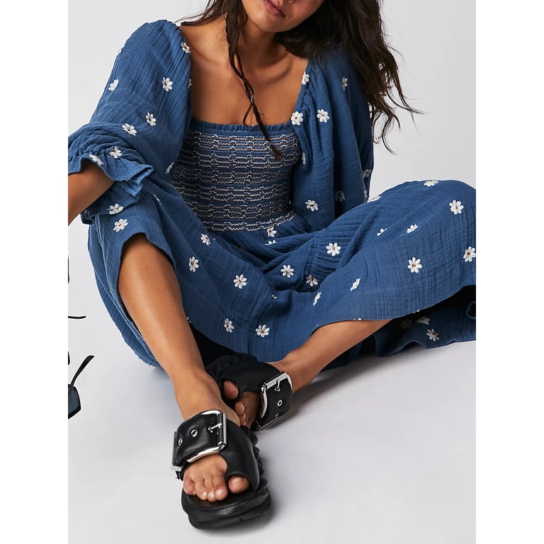 Womens Flower Embroidered Maxi Dress Lantern Sleeve Square Neck Tiered Flowy Spring Fall Dress - Walmart.com Womens Flower Embroidered Maxi Dress Lantern Sleeve Square Neck Tiered Flowy Spring Fall Dress - Walmart.com