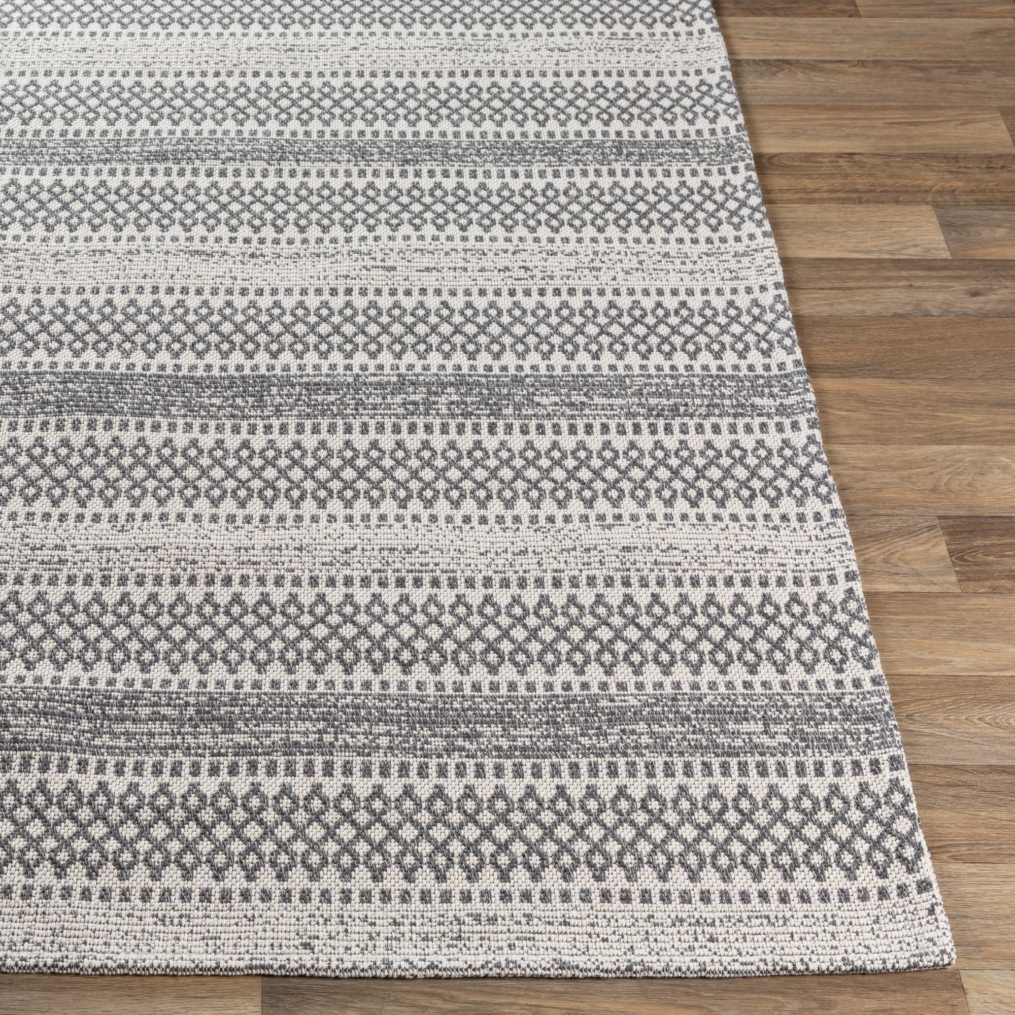 Livabliss Washable Rugs for Living Room, 6x9 La Casa Global Light Slate Area Rug, Bedroom Dining Room Home Decor Stain Resistant Carpet (6'4" x 9')