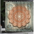 thumbnail image 3 of Ambesonne Ethnic Shower Curtain, Mystic Mandala Artwork Boho, 69"Wx75"L, Burnt Orange, 3 of 4