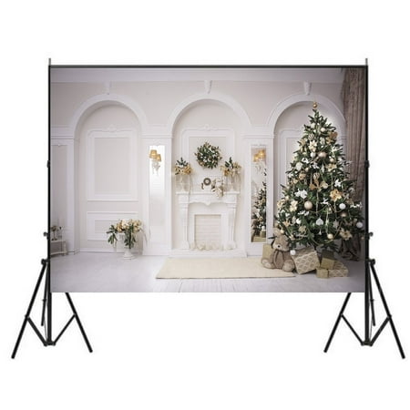 GreenDecor Polyster 7x5ft Photography Backgrounds, Merry Christmas Backdrops, Photo Studio Props Best for Christmas Decoration or Children, Newborn, (Best Camera Photography 2019)