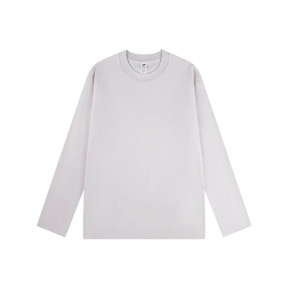 Belong To Young Long-sleeved Cotton T-shirt With Pure Color As The Base Fabric