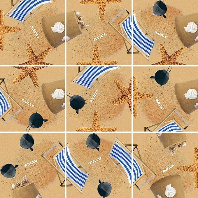 Squzzle Puzzle Brain Teaser | Mind Exercise Game | Travel Activity | Screen Free Activity | Develop Focus & Problem Solving Skills | Collect All Designs | Classroom Activity (Beach)