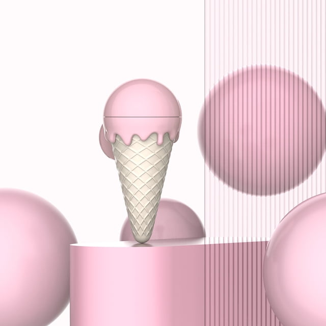 Bola de hierba gatera en forma de helado dientes limpios juguetes giratorios para gatos suministros para mascotas (rosa) JShteea Libre de BPA