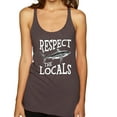 thumbnail image 2 of Wild Bobby Respect The Locals Save Our Oceans Shark Animal Lover Women Tri-Blend Racerback Tank Top, Brown, Small, 2 of 6