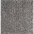 thumbnail image 1 of Safavieh Popcorn Shag Collection SG267C Handmade Silver Polyester Square Area Rug (6' Square), 1 of 3