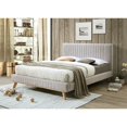 thumbnail image 2 of Omax Decor Sven Wood and Fabric Upholstered Queen Platform Bed in Taupe Gray, 2 of 5