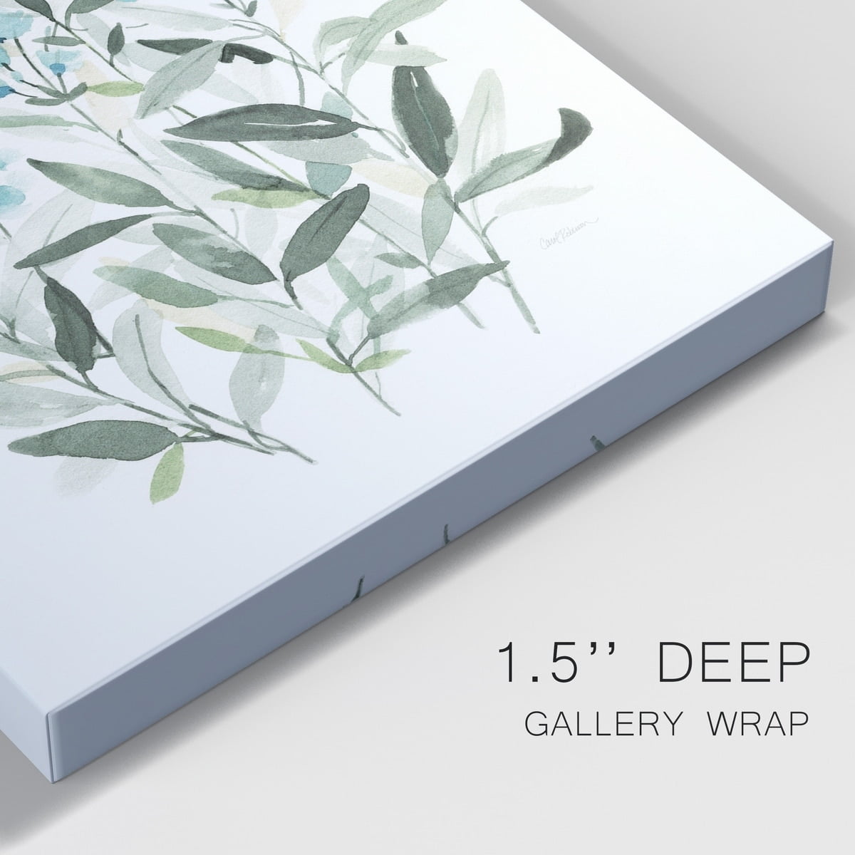 Delicate Blue Botanical II Premium Gallery Wrapped Canvas - Ready to Hang - 18 x 27